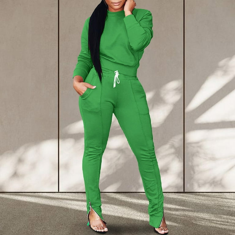 2 Piece Outfits for Women Solid Lounge Sets Oversized Long Sleeve Loose  Hoodie Elastic High Waisted Sweatpants Set : : Clothing, Shoes &  Accessories