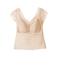 thumbnail image 1 of Wyongtao Bustier Tops for Women Underwired Camisoles Lace V Neck Undershirts Bralette Cami Tank Top,Beige Free Size, 1 of 2