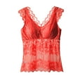 thumbnail image 1 of Wyongtao Bustier Tops for Women Underwired Camisoles Lace V Neck Undershirts Bralette Cami Tank Top,Red Free Size, 1 of 2