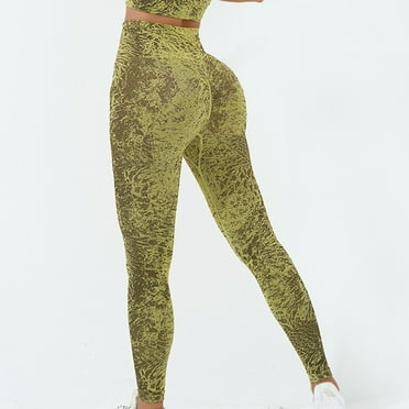 Wyongtao High Waisted Leggings for Women Soft Athletic Tummy Control Seamless Hip Lift Pants for Running Yoga Workout,Army Green L