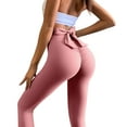 thumbnail image 1 of Wyongtao Leggings for Women High Waisted Tummy Control Butt Lift Bowknot Pants Workout Sports Fitness Yoga Pants,Pink, 1 of 5