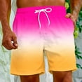 thumbnail image 1 of Wyongtao Mens Swim Trunks Gradient Print Quick Dry Swim Shorts with Mesh Lining Swimwear Bathing Suits,Orange M, 1 of 9