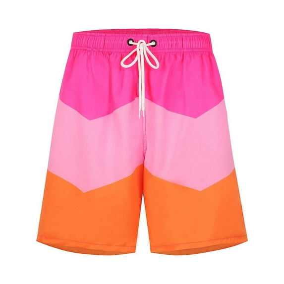 Wyongtao Mens Swim Trunks Quick Dry Swim Shorts with Mesh Lining Board Shorts Swimwear Bathing Suits,Pink XXL