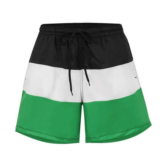 Wyongtao Swim Trunks Swimsuits Color-Blocking Quick Dry Beach Bathing Suits Swimming Board Shorts for Children and Boys,Green 140