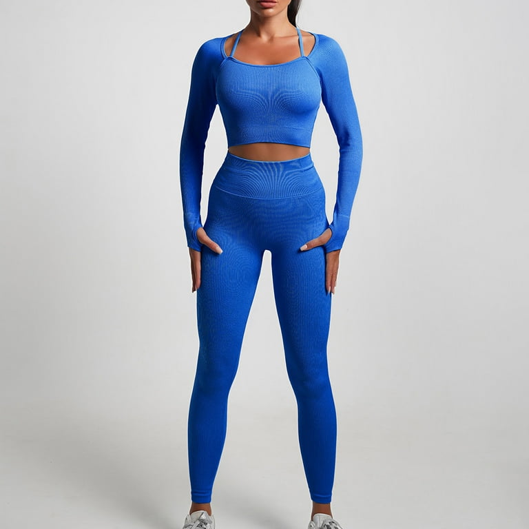 Wyongtao Women Piece Tracksuit Workout Outfits Seamless High