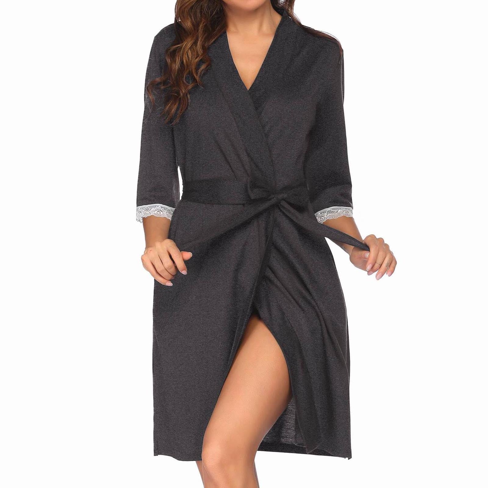 Women's Short Kimono Satin Robe For Wedding And