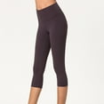 thumbnail image 1 of Wyongtao Women's Bootcut Yoga Pants High Waist Workout Bootleg Capris Pants Tummy Control Stretch Leggings,Dark Gray, 1 of 3