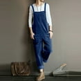 thumbnail image 1 of Wyongtao Women's Casual Stretch Adjustable Denim Bib Overalls Jeans Pants Jumpsuits,Blue XL, 1 of 6