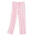 thumbnail image 1 of Wyongtao Women's Plaid Pajama Bottoms Casual Comfy High Waisted Lounge Pajamas Pants Drawstring Sleepwear,Pink XL, 1 of 6