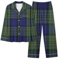 thumbnail image 1 of Wyongtao Women's Plaid Pajama Sets Long Sleeve Button Down Sleepwear Nightwear Soft Pjs Lounge Sets with Pockets,Green XL, 1 of 4