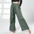 thumbnail image 1 of Wyongtao Women's Stretchy Wide Leg Palazzo Lounge Pants Casual Comfy High Waist Pleated Pants,Army Green M, 1 of 6