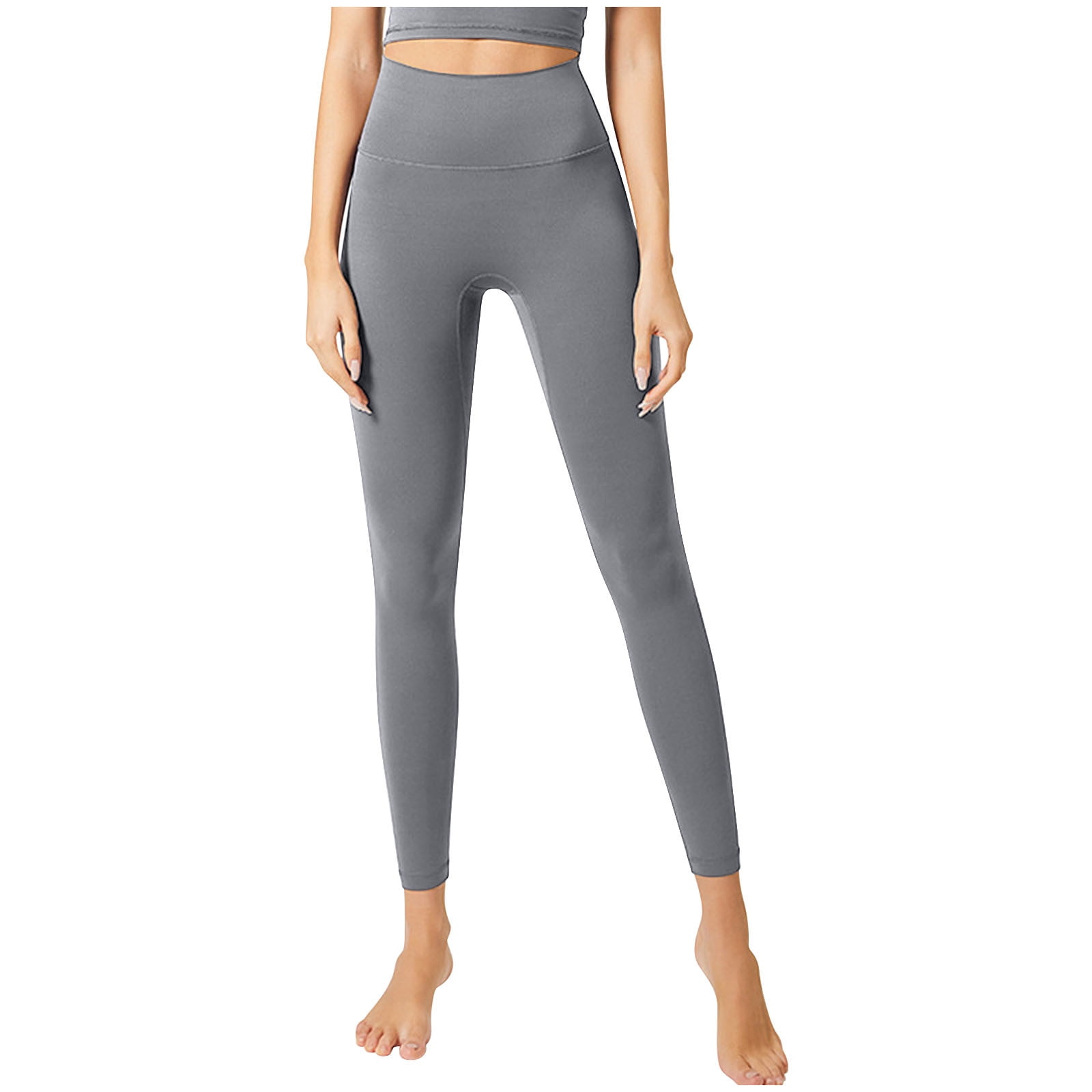 Wyongtao Women's Workout Leggings Buttery Soft High Waisted Yoga Pants Butt  Liftings Athletic Legging,Gray XL