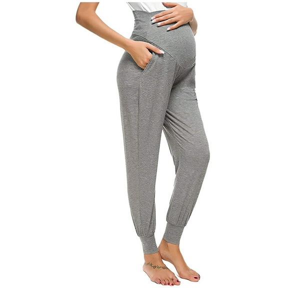 Wyongtao Women's Yoga Pants Fleece Lined Leggings High Waist Warm Winter Hiking Running Leggings Pockets Light Gray XXL