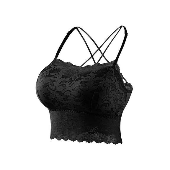 Wyongtao Womens Camisoles Lace Sleeveless Tank Top V Neck Undershirts Adjustable Spaghetti Strap Cami Tops,Black Free Size