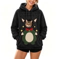 thumbnail image 1 of Wyongtao Womens Christmas Pet Pouch Hoodie Fleece Graphic Zipper Pockets Hooded Sweatshirt Xmas Cat Carrier Tops (2XL, Black), 1 of 5