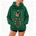 thumbnail image 1 of Wyongtao Womens Christmas Pet Pouch Hoodie Fleece Graphic Zipper Pockets Hooded Sweatshirt Xmas Cat Carrier Tops (XL, Green), 1 of 5