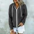 thumbnail image 1 of Wyongtao Womens Zip Up Hoodies Jackets Sweatshirts Fall Outfits Sweaters with Pockets Winter Dark Gray XL, 1 of 6