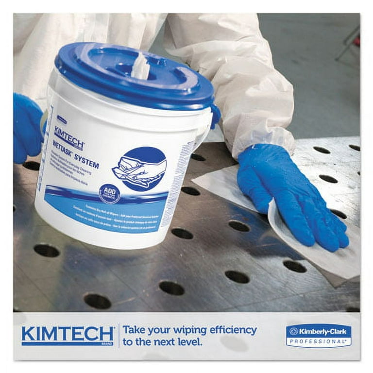 Critical Clean Wipers for Bleach, Disinfectants, Sanitizers WetTask Customizable Wet Wiping System, 90/Roll, 6 Rolls/Carton