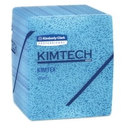 WypAll Oil, Grease and Ink Cloths, 1/4 Fold, 12.5 x 12, Blue, 66/Box, 8 Boxes/Carton -KCC33560