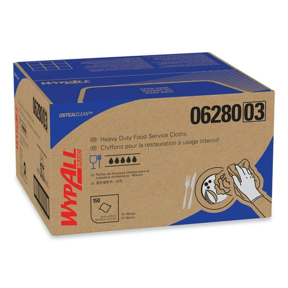 WypAll X80 Foodservice Paper Towel 12 1/2 x 23 1/2 Blue/White 150/Carton 06280
