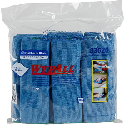 Wypall Microfiber Cloths - General Purpose - Cloth - 15.75\\" Width x 15.75\\" Length - 6 / Pack - Blue