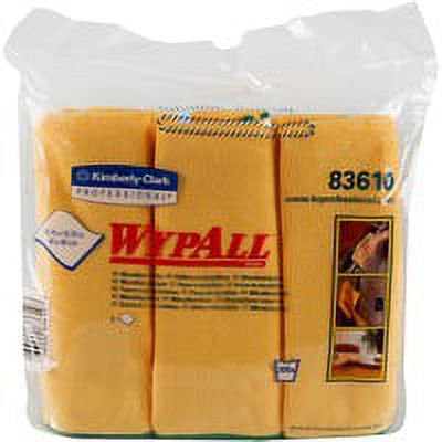 Wypall Microfiber Cloths - General Purpose - Cloth - 15.75\\" Width x 15.75\\" Length - 6 / Pack - Yellow