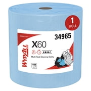 WypAll GeneralClean X60 Cloths مناديل تنظيف متعددة المهام ، Jumbo 34965 ، مناشف قوية وممتصة ، أزرق 1 لفة من 1100 ورقة ، 1100 ورقة المجموع