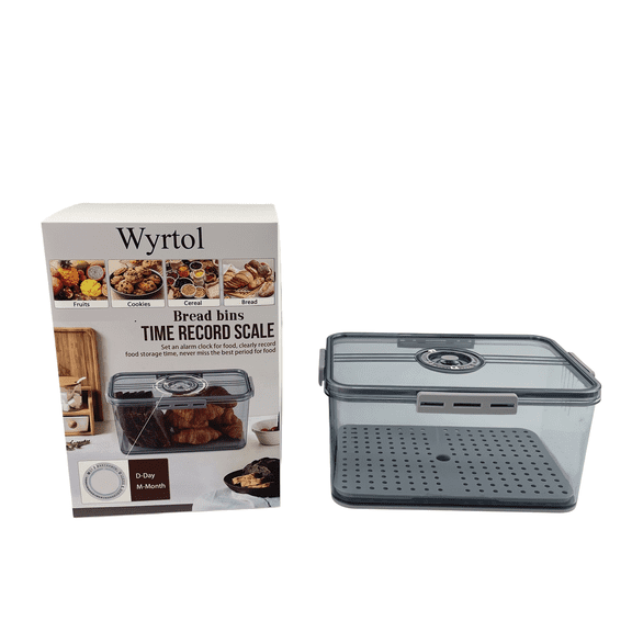 Wyrtol Plastic Bread Storage Bin,Storage Box for Kitchen, See-Through Design for Sandwiches, Pastries, Snacks