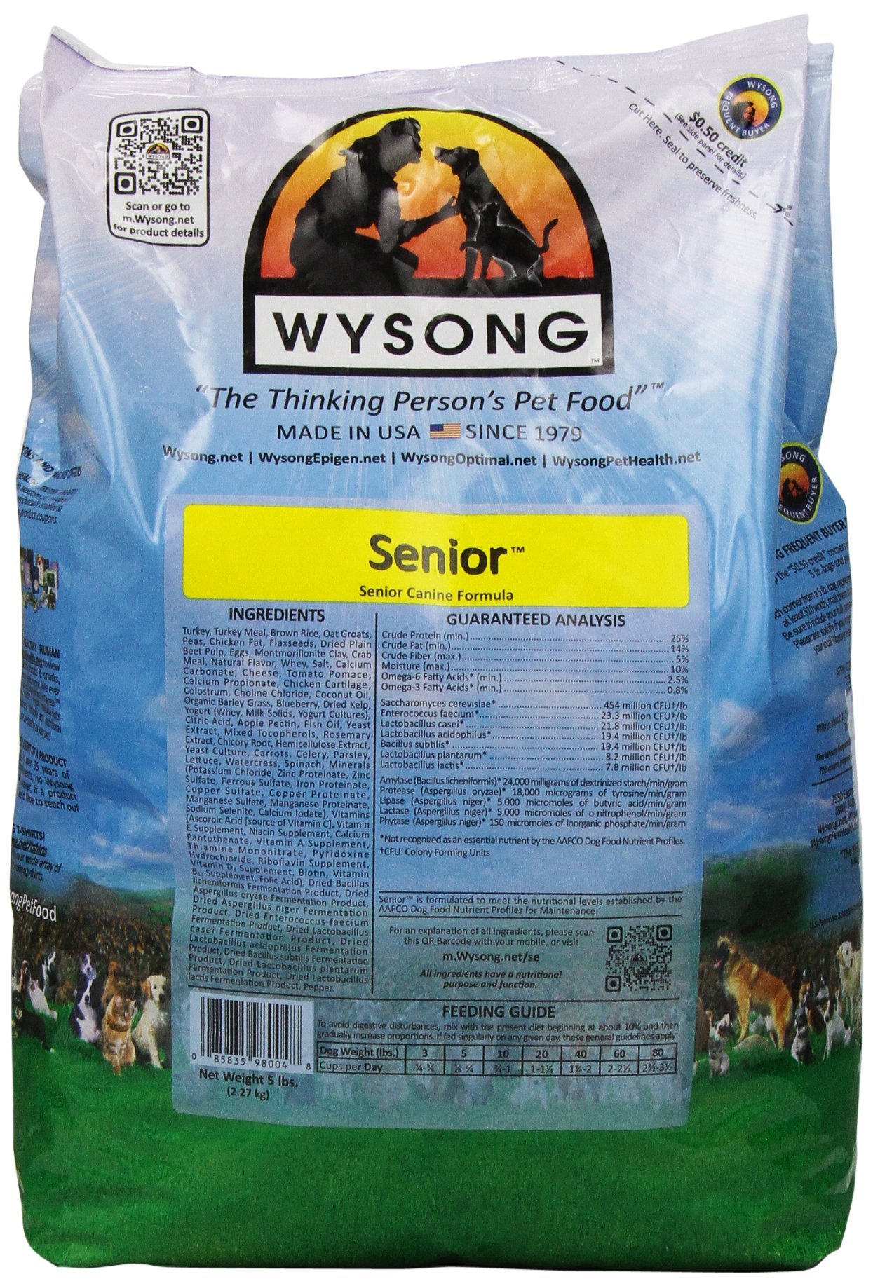 Wysong Senior Canine Formula STF9 Dry Diet Senior Dog Food 5 Pound