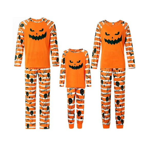 Wytyjxccyy Family Matching Halloween Pajamas Set PJs Holiday Lounge Wear Sleepwear for Couples Men Women