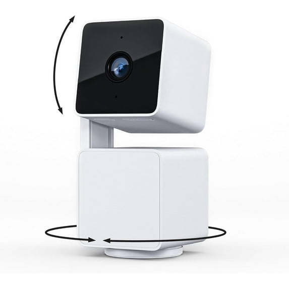 Wyze Cam Pan v3 Indoor/Outdoor Wired Security Camera with Pan/Tilt/Zoom - White