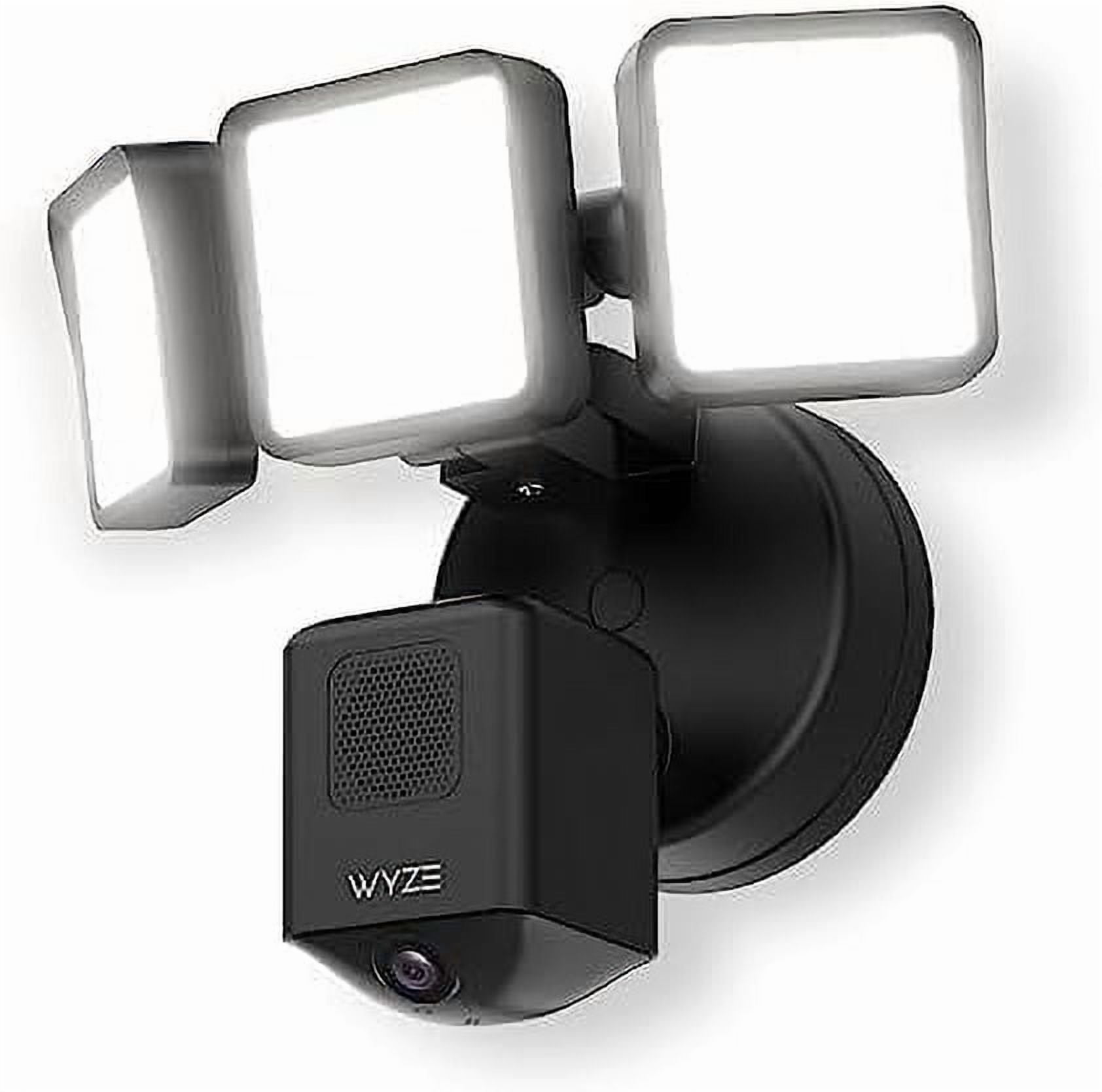 Wyze - Floodlight Camera Pro, 3000 Lumen LEDs, 180 Wide View, 2k HD Outdoor Wi-Fi Floodlight Home Security Camera - Black