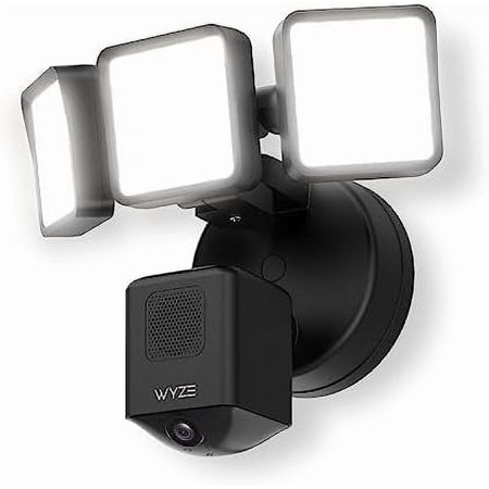 Wyze - Floodlight Camera Pro, 3000 Lumen LEDs, 180° Wide View, 2k HD Outdoor Wi-Fi Floodlight Home Security Camera - Black