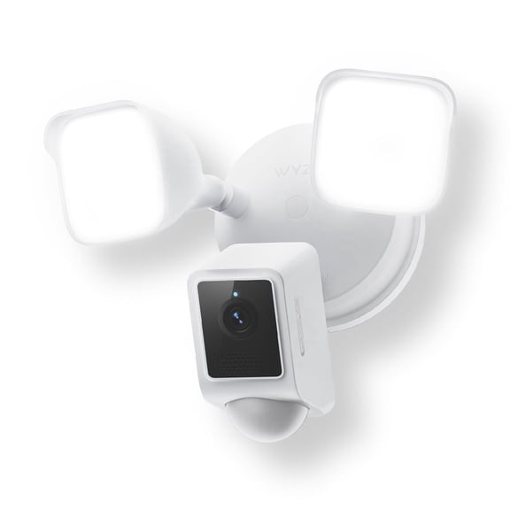 Wyze 2K HD Outdoor Security Cam, Motion Light, Color Night Vision, 105db Siren, Floodlight Camera v2, 2800-Lumen LEDs