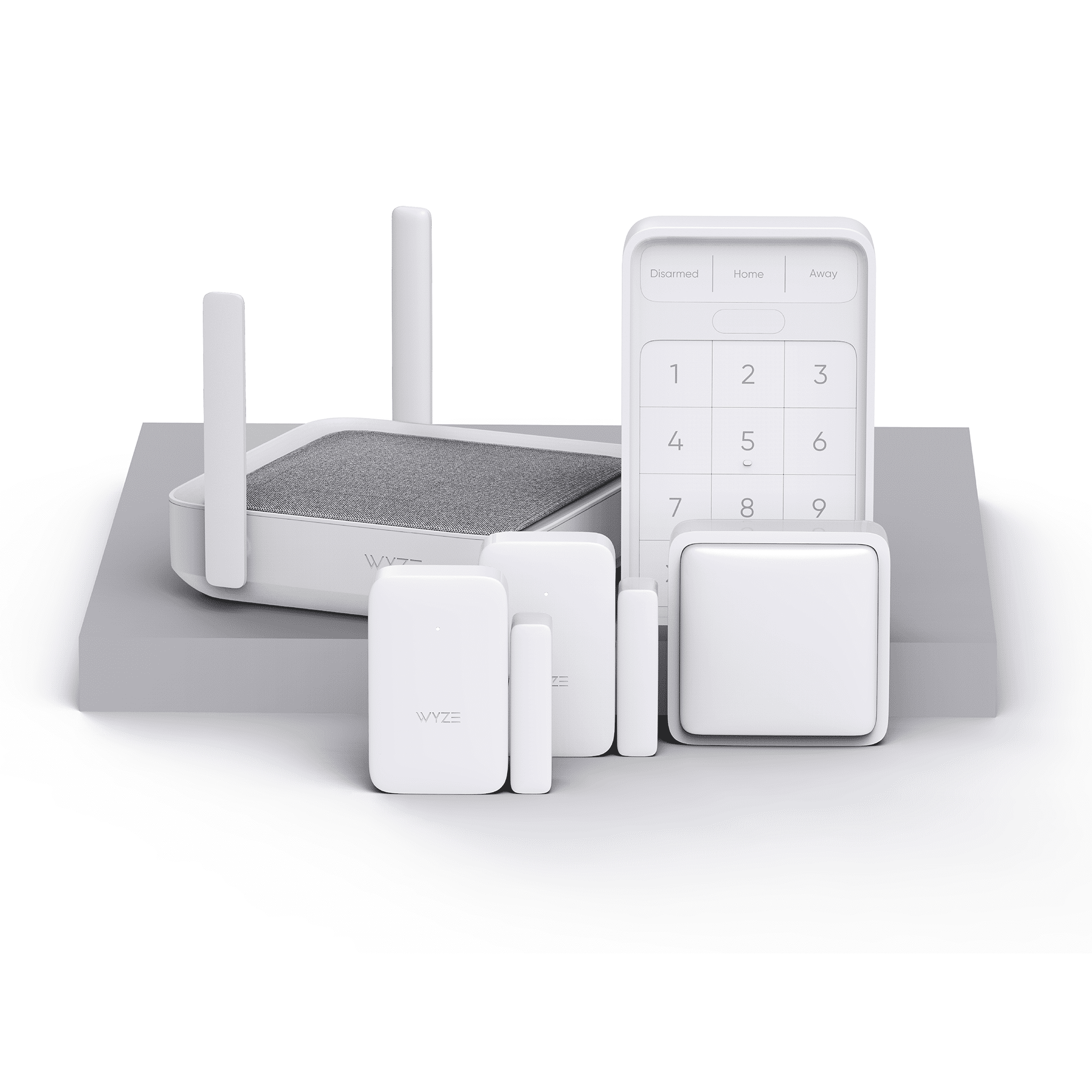 Wyze White Home Security System Core Kit with Hub and Sensors