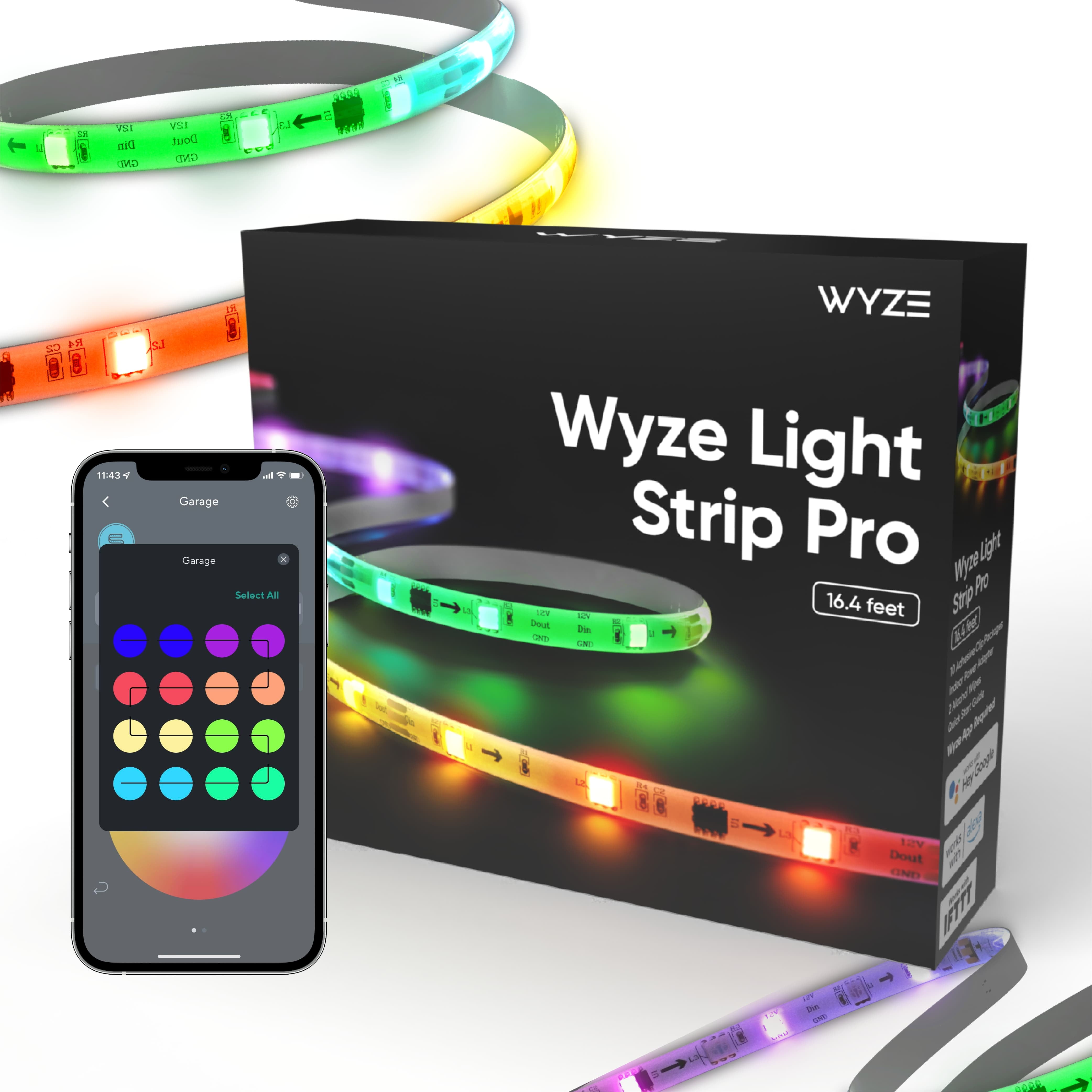 Lepro 16.4ft Music Sync Smart LED Strip Lights Works with Alexa