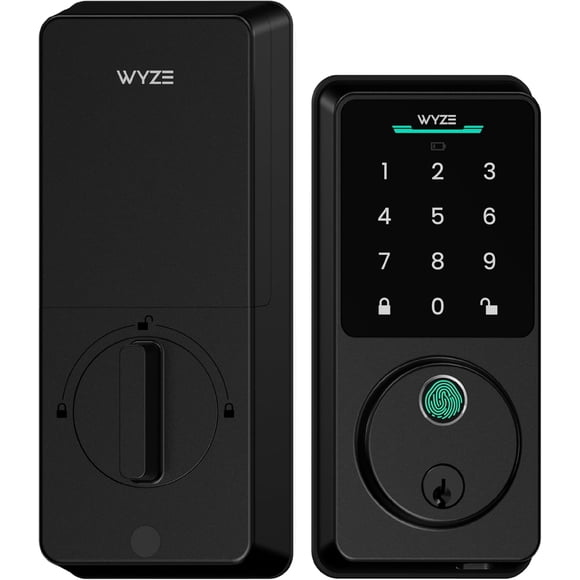 Wyze Lock Bolt v2, Smart Wi-Fi Deadbolt with Fingerprint Scanner, Keyless Entry, Keypad with 50 Passcodes, Built-in Wi-Fi 6, Auto-Lock, 8-Month Battery