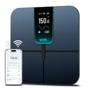 Wyze Scale Ultra, Smart Scale with 4.3 Color Display, Digital Bathroom Scale for Body Weight BMI Muscle Mass Composition, Wi-Fi & Bluetooth Body Fat Scale with Heart Rate- Black