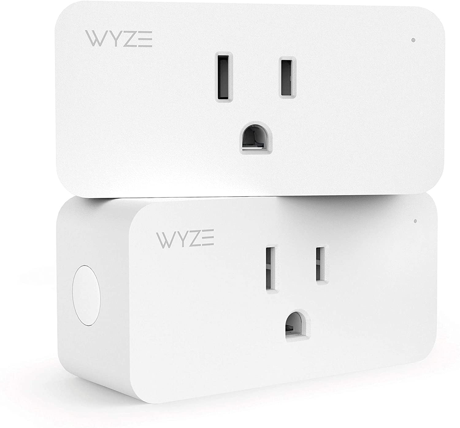 White Indoor Wi-Fi Smart Plug 2-Pack with Voice Control