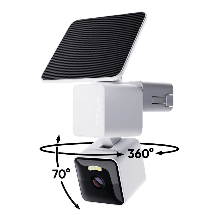 Wyze Solar Cam Pan 2K Outdoor Wireless Security Camera, Solar Powered, 360 Pan Tilt