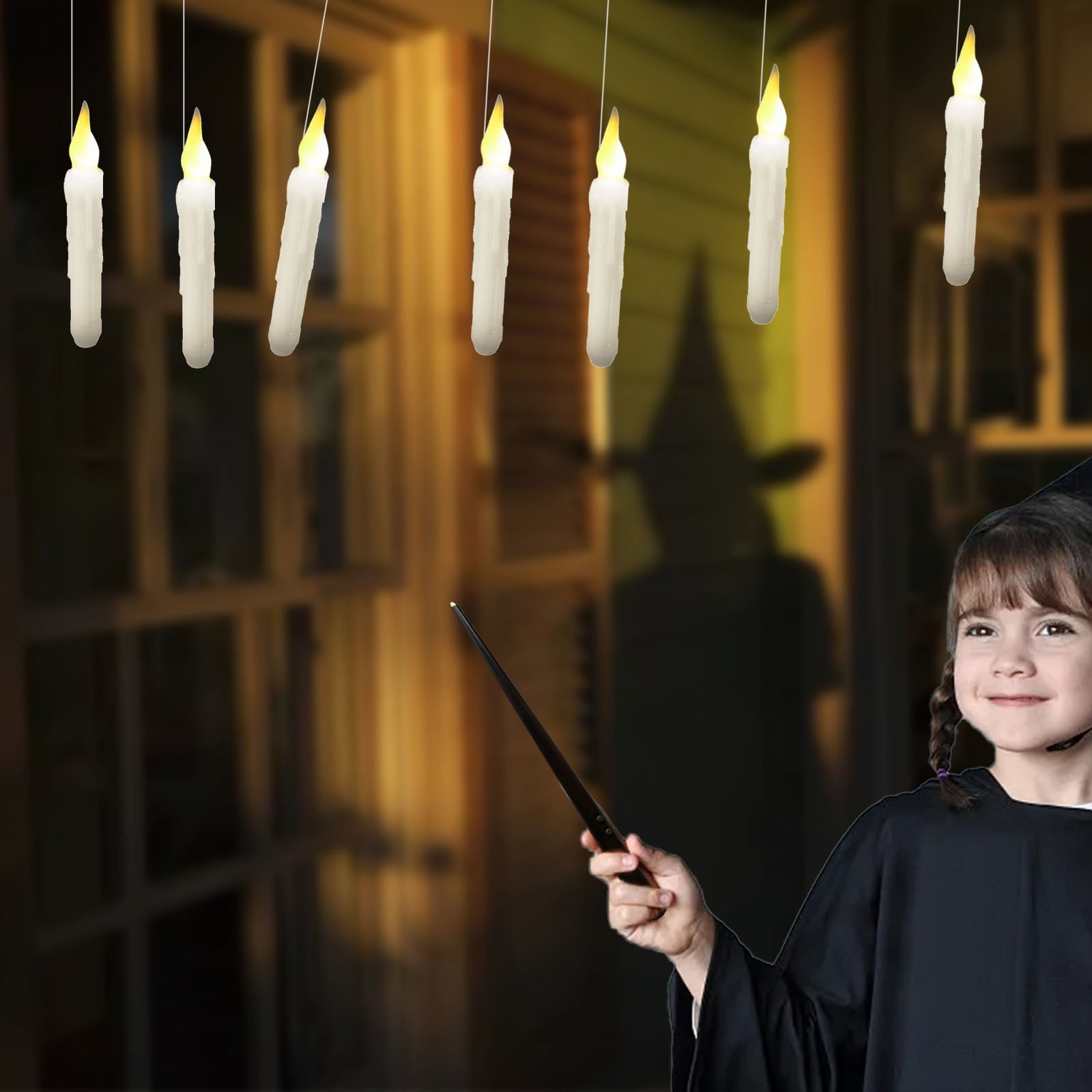 Wyzesi Birthday Candles Sparklers Fire Work Number Decorations Floating Led Candles Flickering