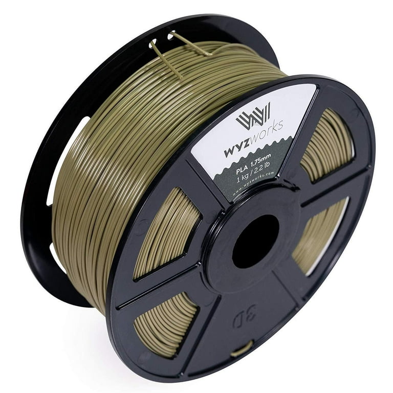 Wyzworks PLA 1.75 mm Military Olive Green, Premium Thermoplastic Polylactic  Acid 3D Printer Filament 