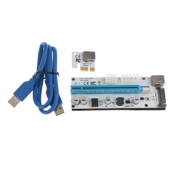 Wzmzjy 008s PCI-e Expansion Card 1x to 16x Extender Vertical Card Adapter with USB 3.0