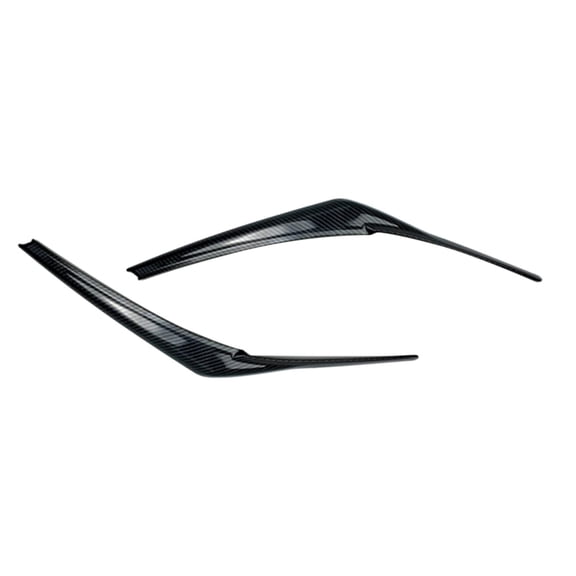 Wzmzjy 1 Pair Headlight Eyebrows Eyelid Trim Sticker Car Styling for 18-20 Modification Carbon Fiber