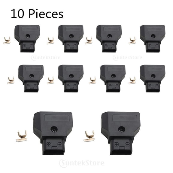 Wzmzjy 10 Pieces Mini Male D-Tap Plug DIY Adapter for Camera DSLR Rig Power Cable Anton