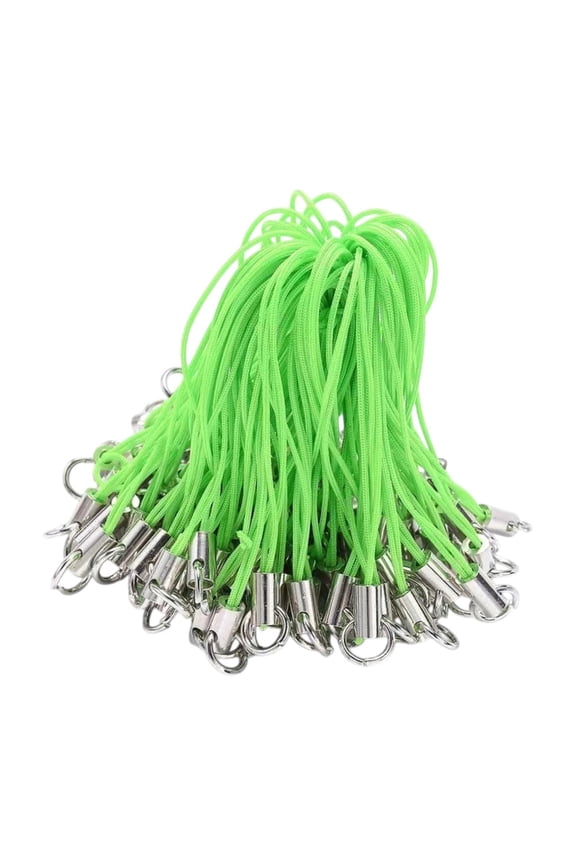 100 Pieces Phone Ring Straps, Lanyard Straps String Rope Detachable Phone Dangle Green