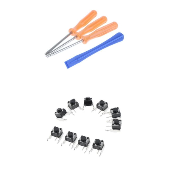 Wzmzjy 10Pack LB / RB Tactile Switch Bumper Button with Screwdriver Kit For Microsoft