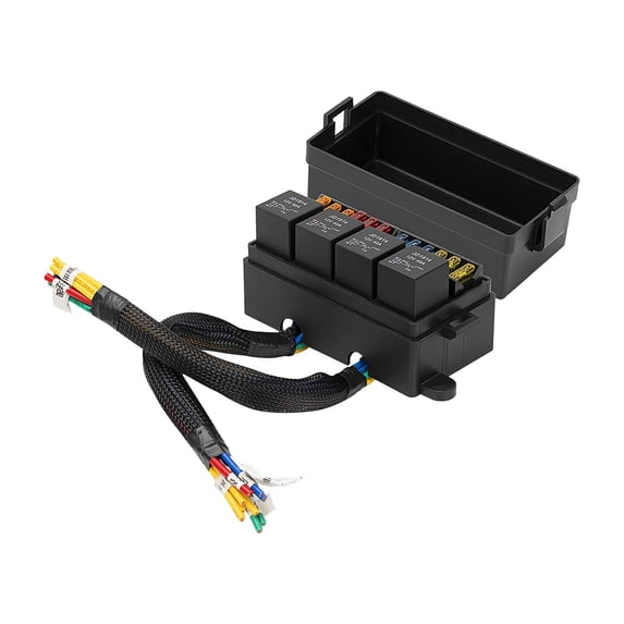Wzmzjy 12 Way Fuse Block Holder Relay 12V Waterproof Pre Wires 5 Pin ...