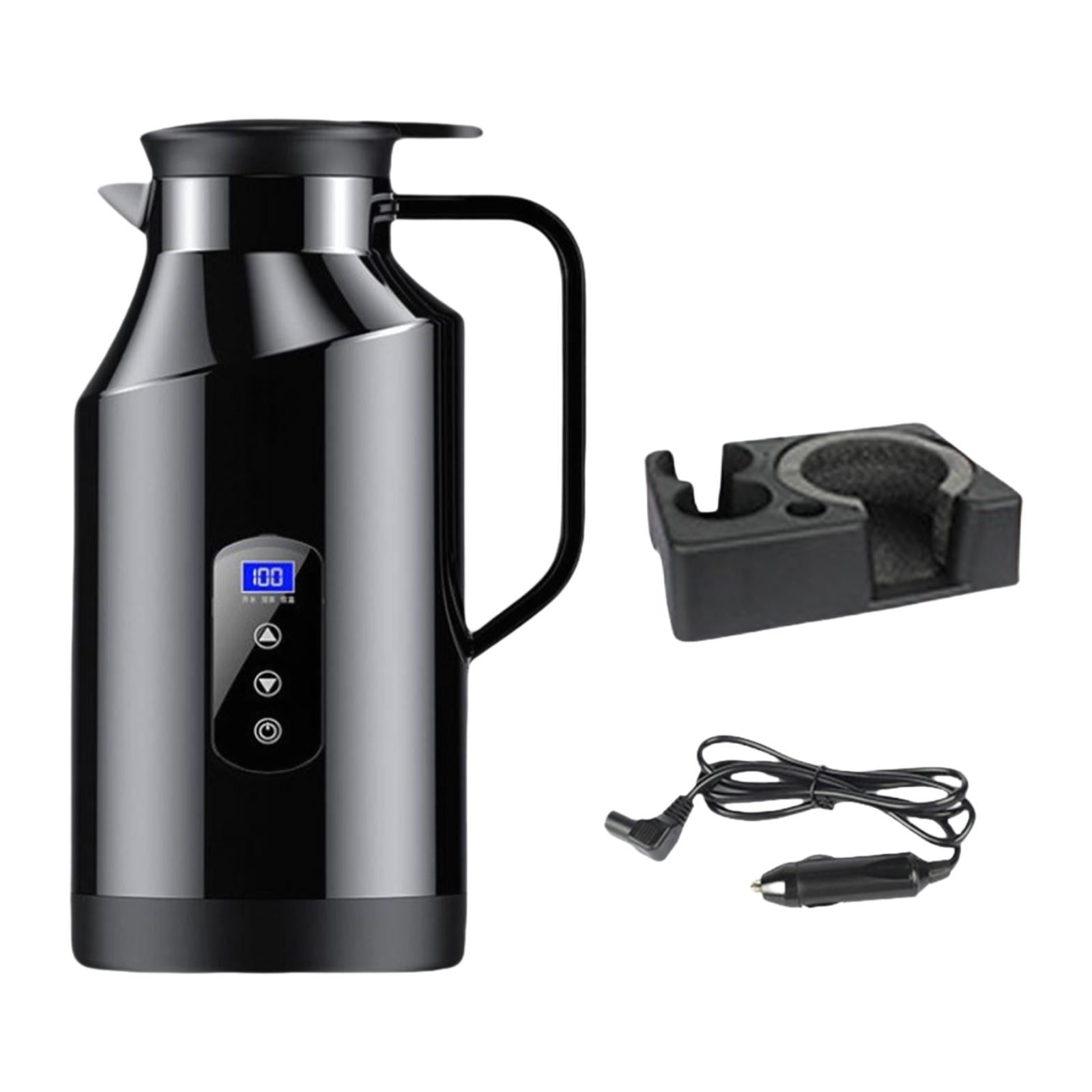 Wzmzjy 12V 24V Car Kettle Electric Boiler Car Heated Mug Hot Water Kettle Universal for 1500ml With Base