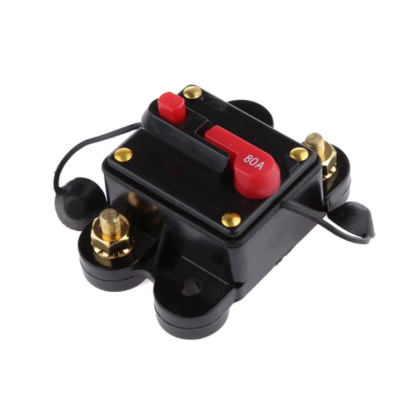 Wzmzjy 12V 24V Inline Car Waterproof Circuit Breaker 80 AMP Manual Reset Kill Switch 80A